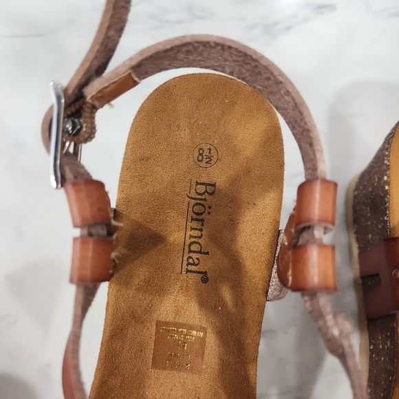 NEW Bjorndal Luna Wedge Sandals size 8.5 - Picture 6 of 9